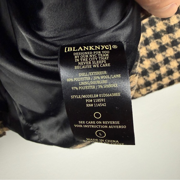 Free People BlankNYC Book Club Houndstooth Double Breasted Blazer - Picture 8 of 8